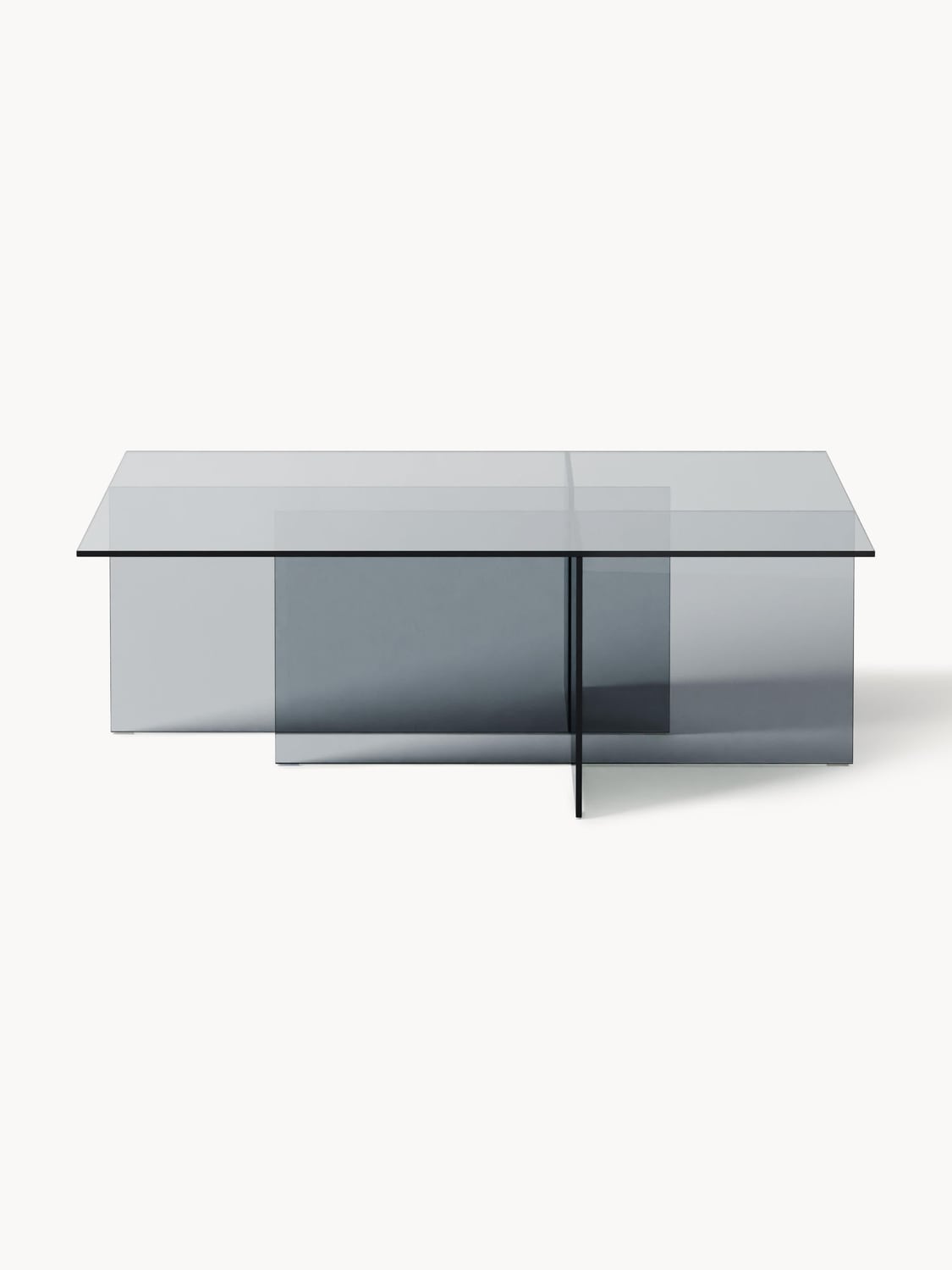 Anouk Glass-Coffee Table, B 102 cm — Taupe