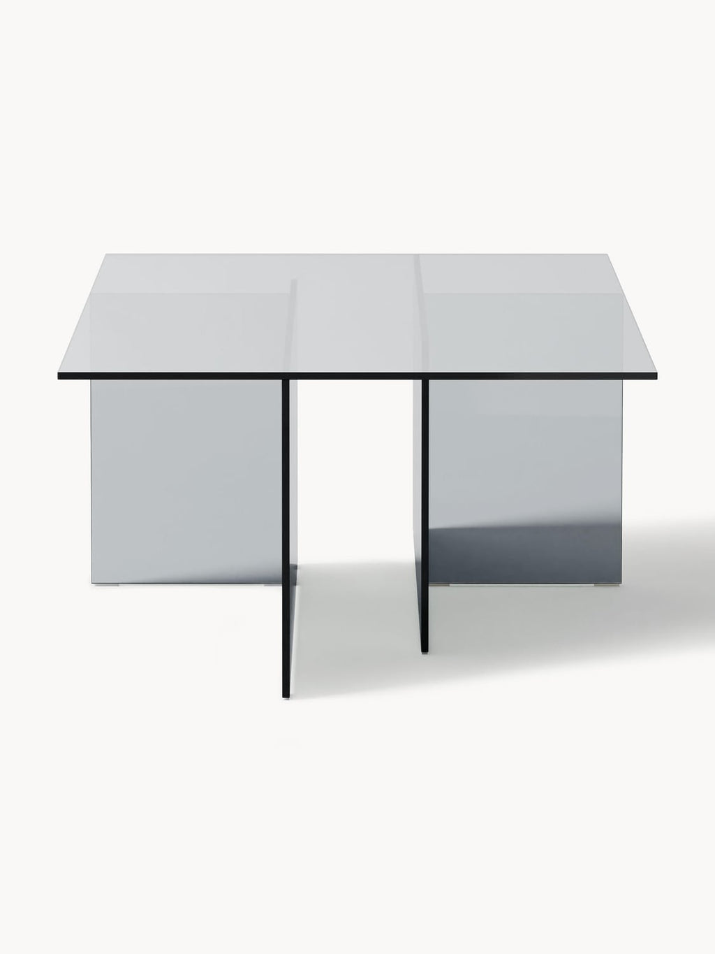 Anouk Glass-Coffee Table, B 102 cm — Taupe