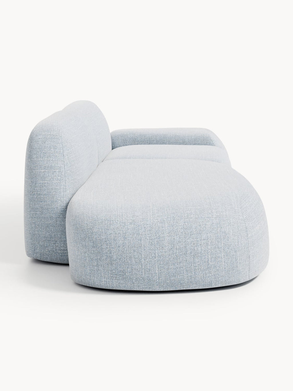 Wolke Modular Bouclé-Chaise (3-seater) — Light Grey
