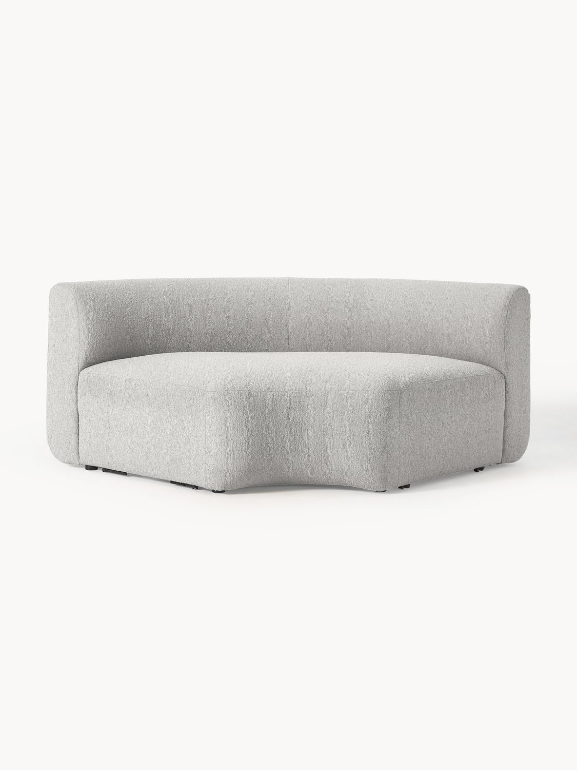 Sofia Round Bouclé Corner Module — Sand Beige