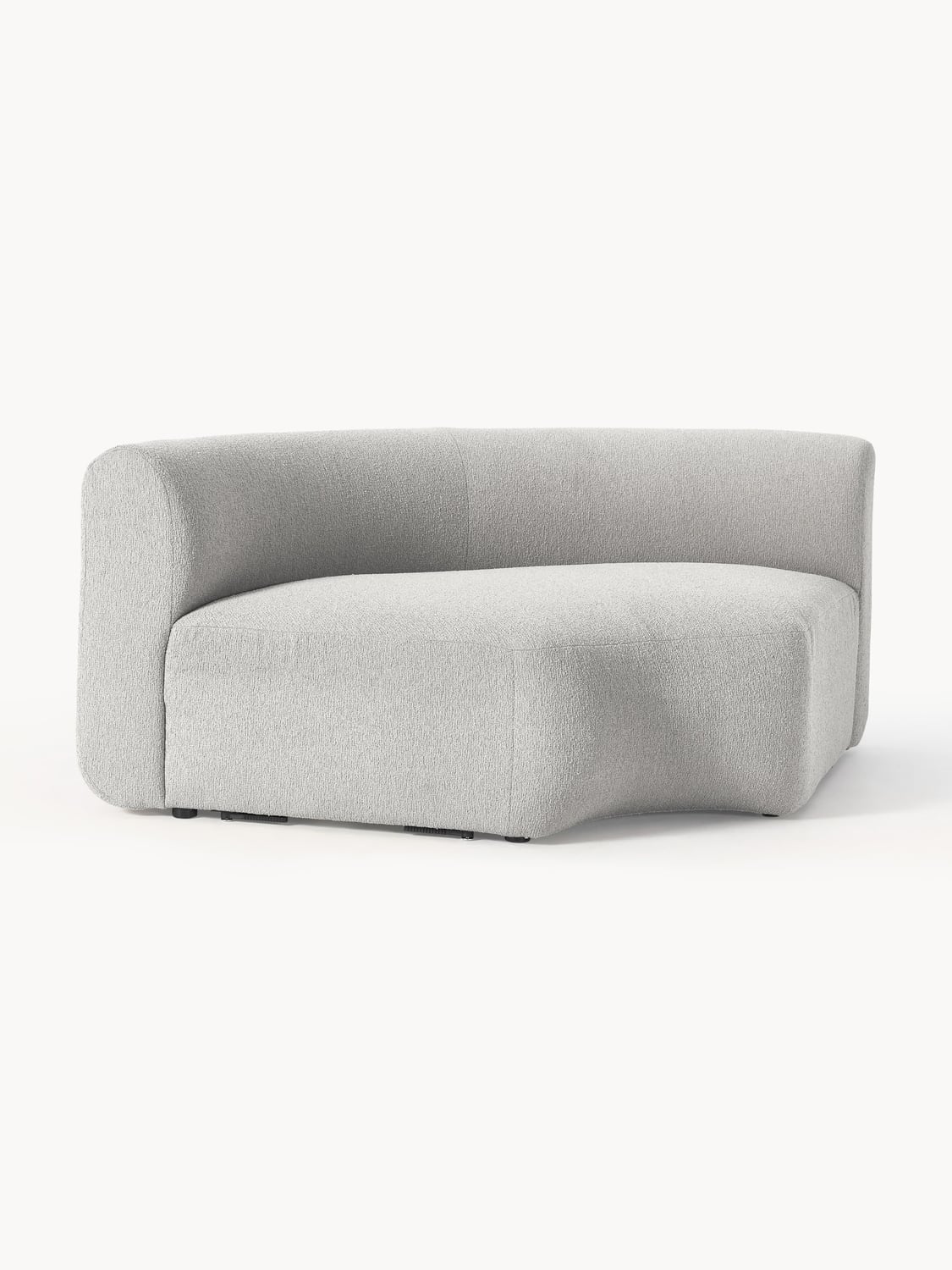 Sofia Round Bouclé Corner Module — Sand Beige