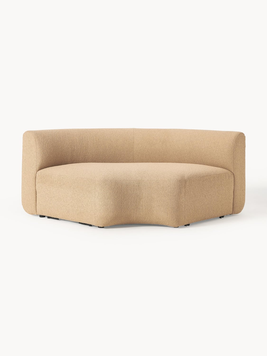 Sofia Round Bouclé Corner Module — Sand