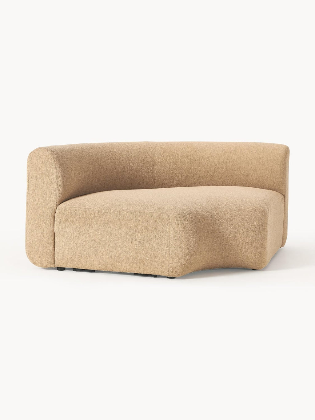 Sofia Round Bouclé Corner Module — Sand