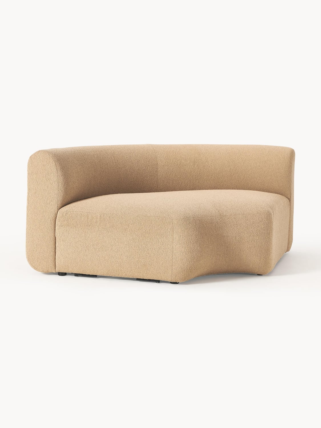 Sofia Round Bouclé Corner Module — Sand