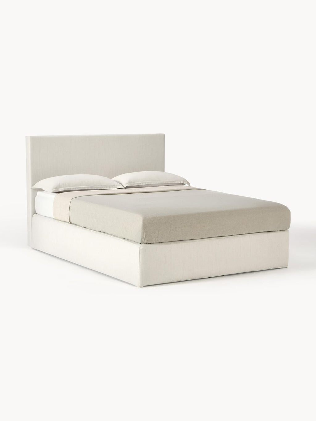 Eliza Box-Spring Bed — Light Grey