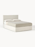Eliza Box-Spring Bed — Light Grey