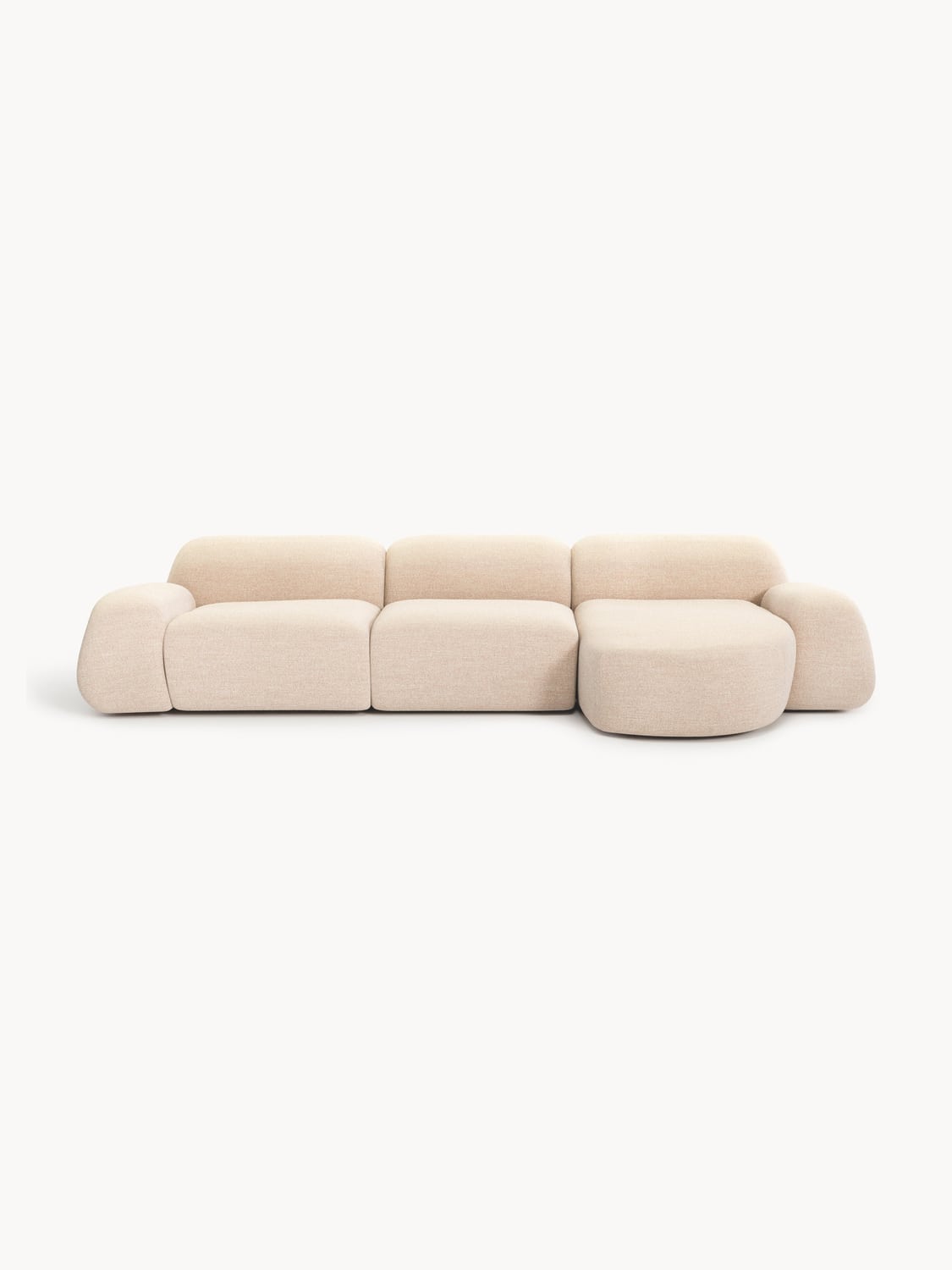 Wolke Modular Bouclé Corner Sofa (4-seater) — Rose