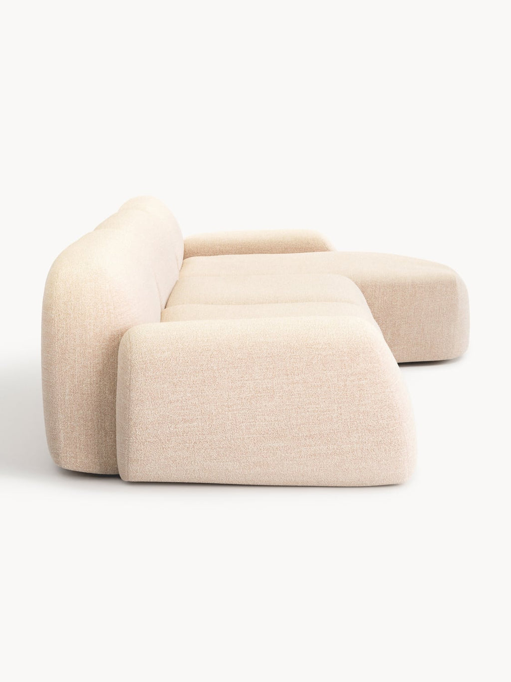 Wolke Modular Bouclé Corner Sofa (4-seater) — Rose