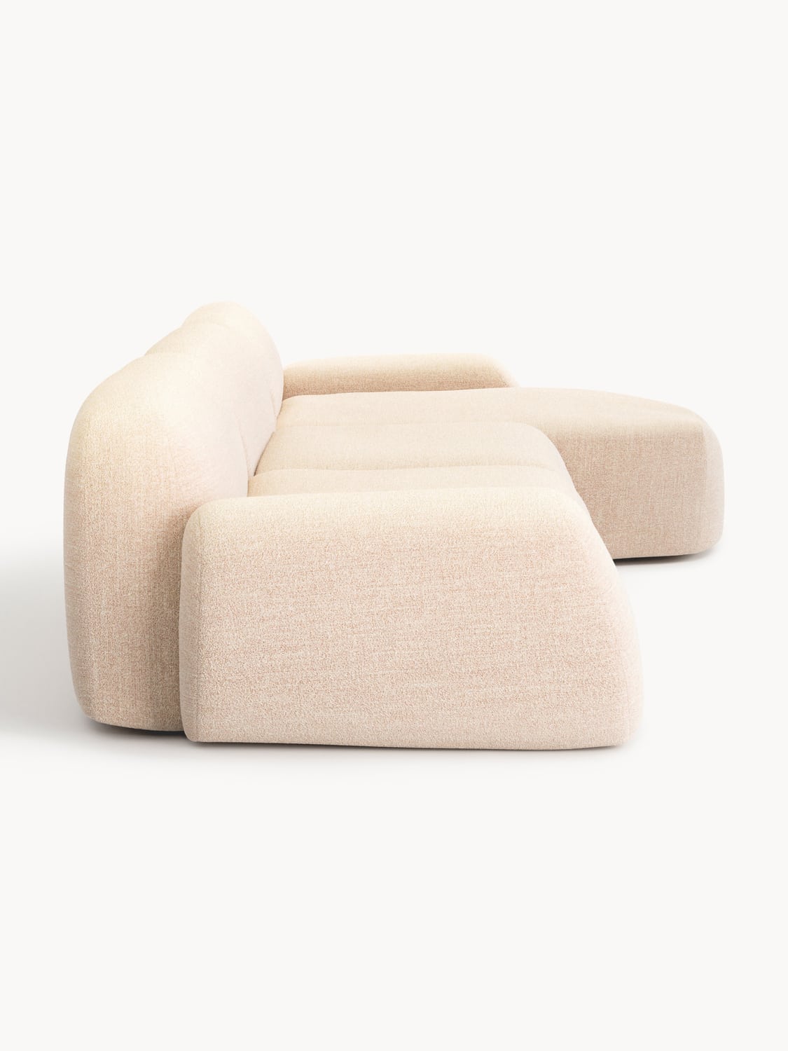 Wolke Modular Bouclé Corner Sofa (4-seater) — Rose