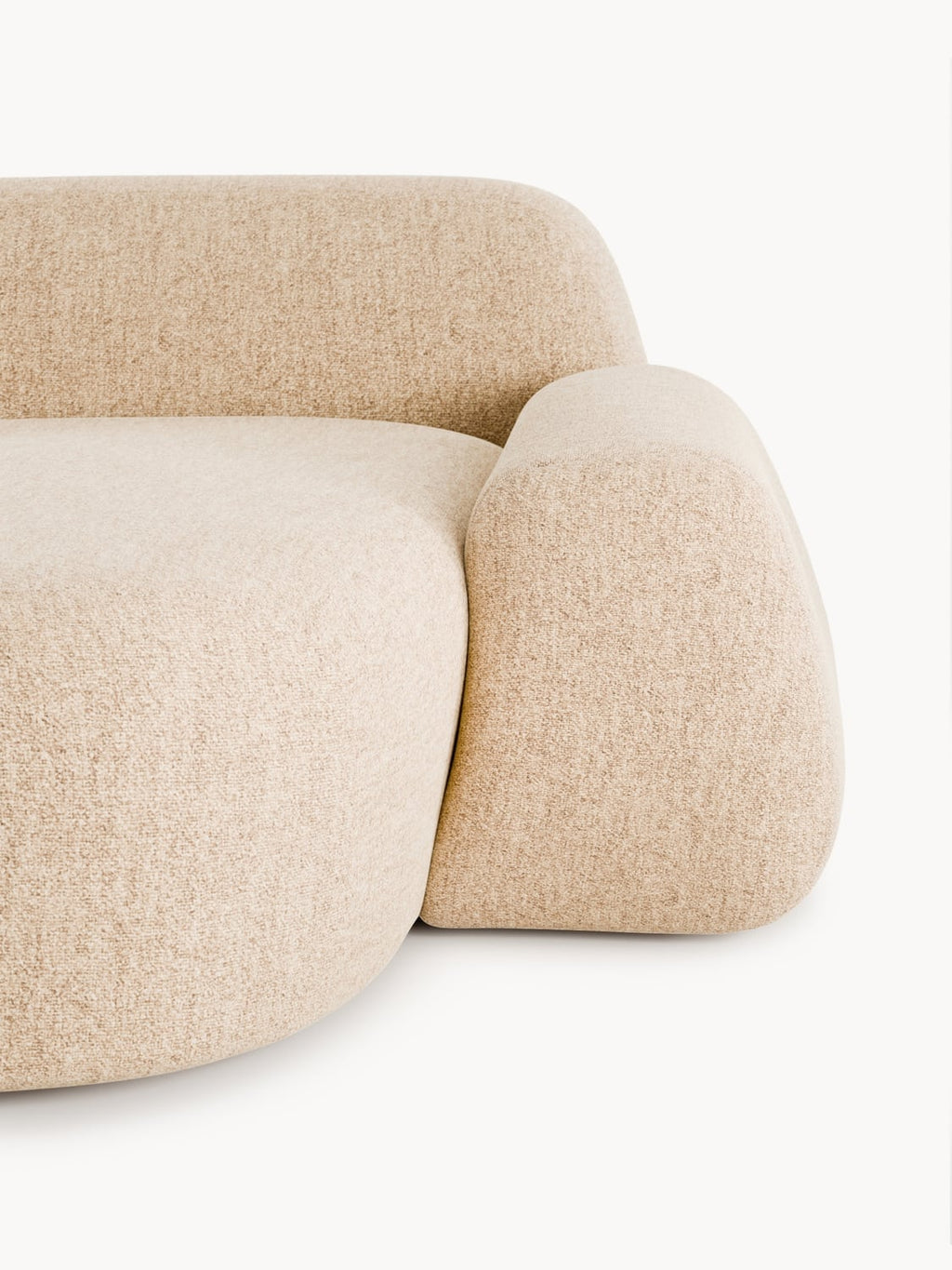 Wolke Modular Bouclé Corner Sofa (4-seater) — Powder Pink