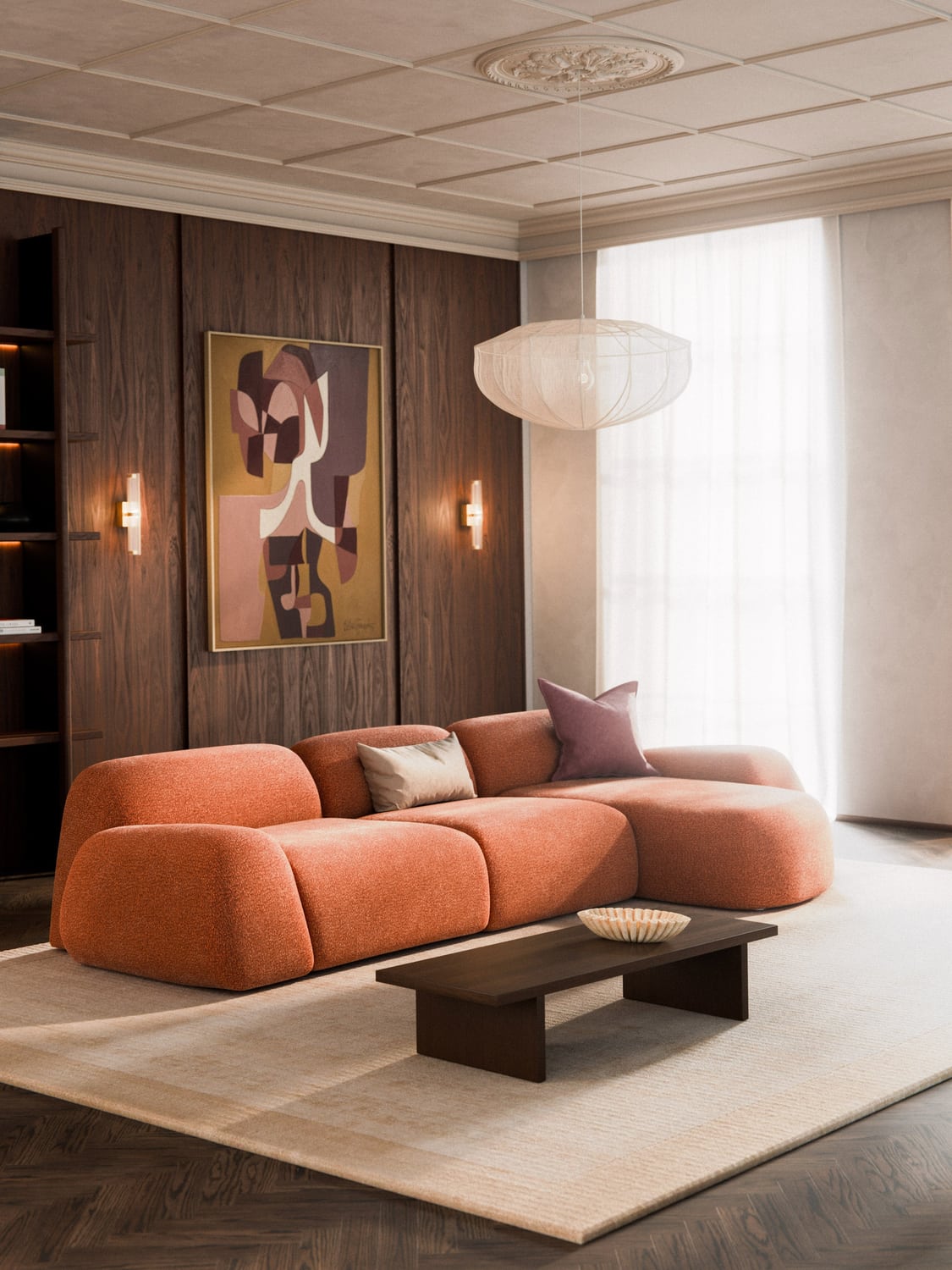 Wolke Modular Teddy-Corner Sofa (4-seater) — Camel