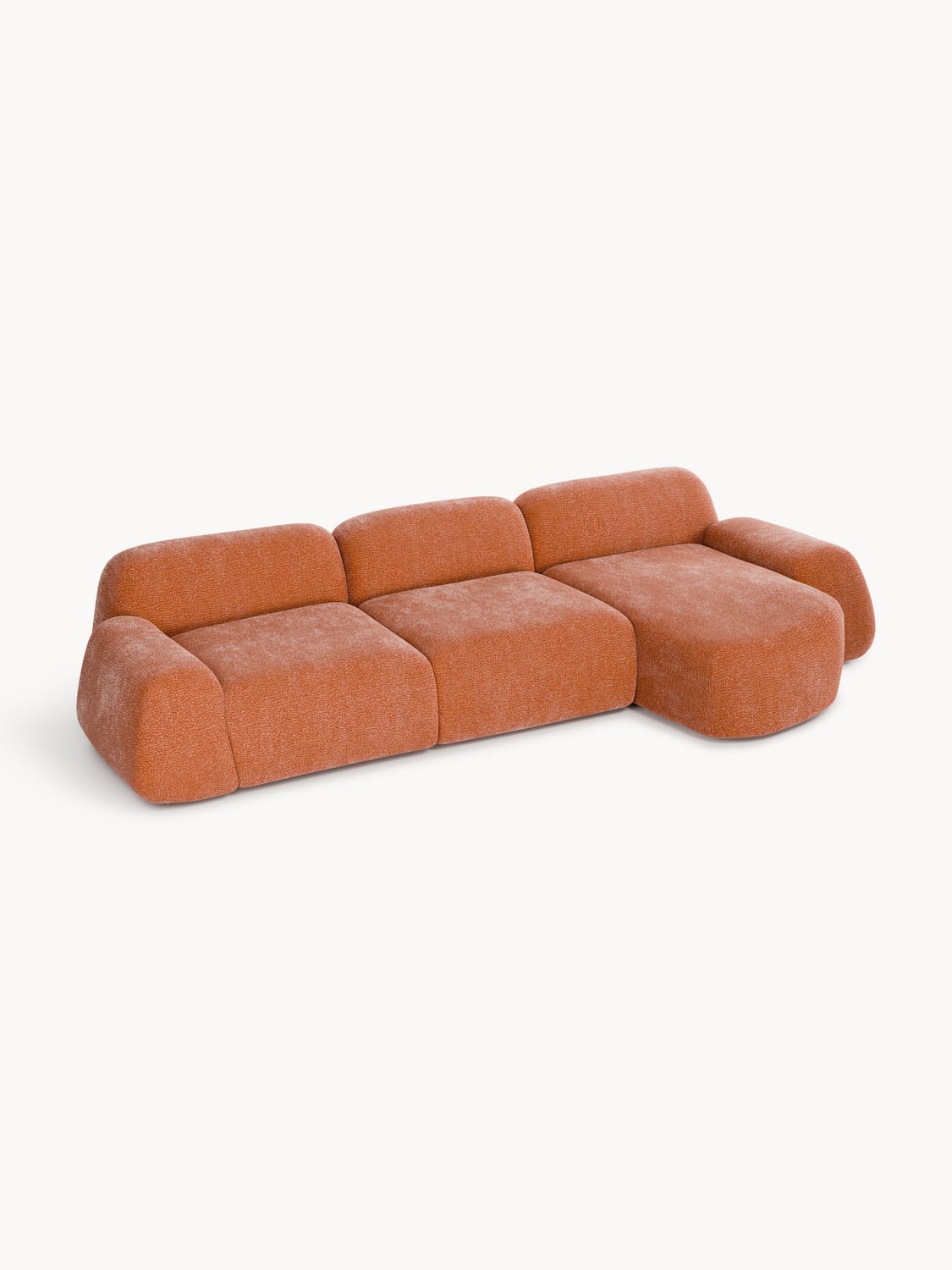 Wolke Modular Teddy-Corner Sofa (4-seater) — Camel