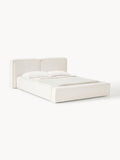 Lennon Bouclé Upholstered Bed — Off-White