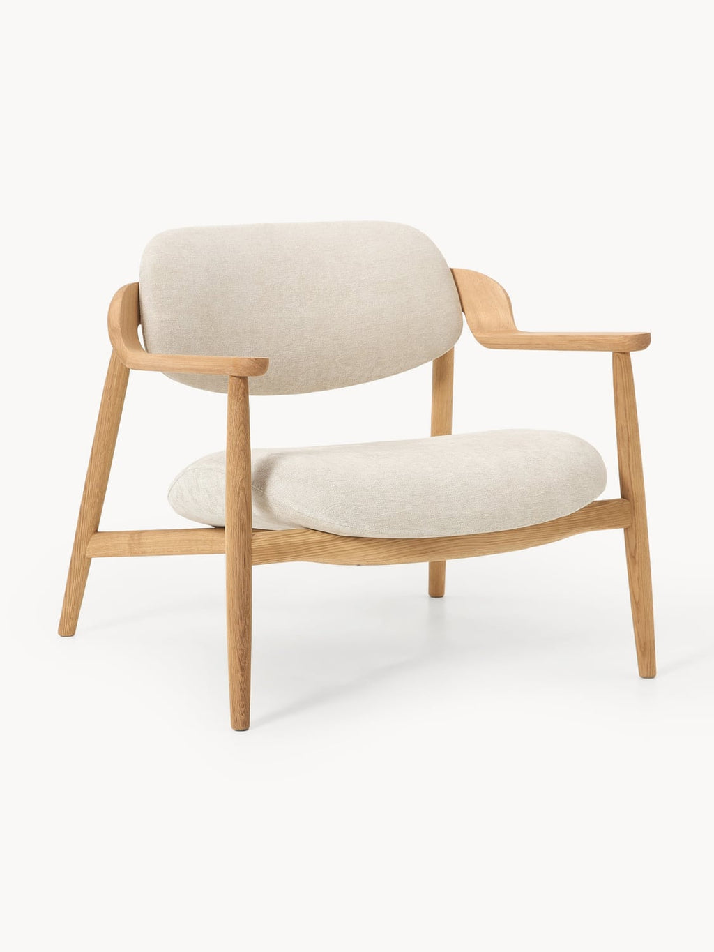Rae Oak-Lounge Chair — Blush
