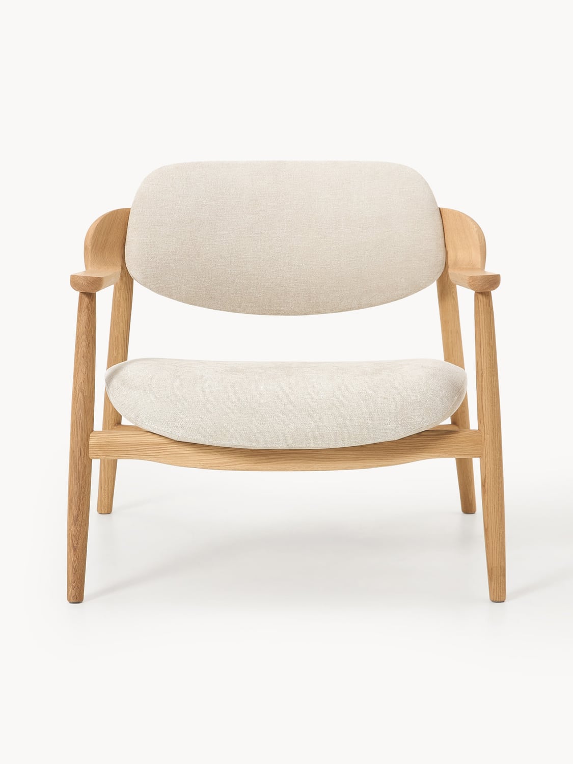Rae Oak-Lounge Chair — Blush