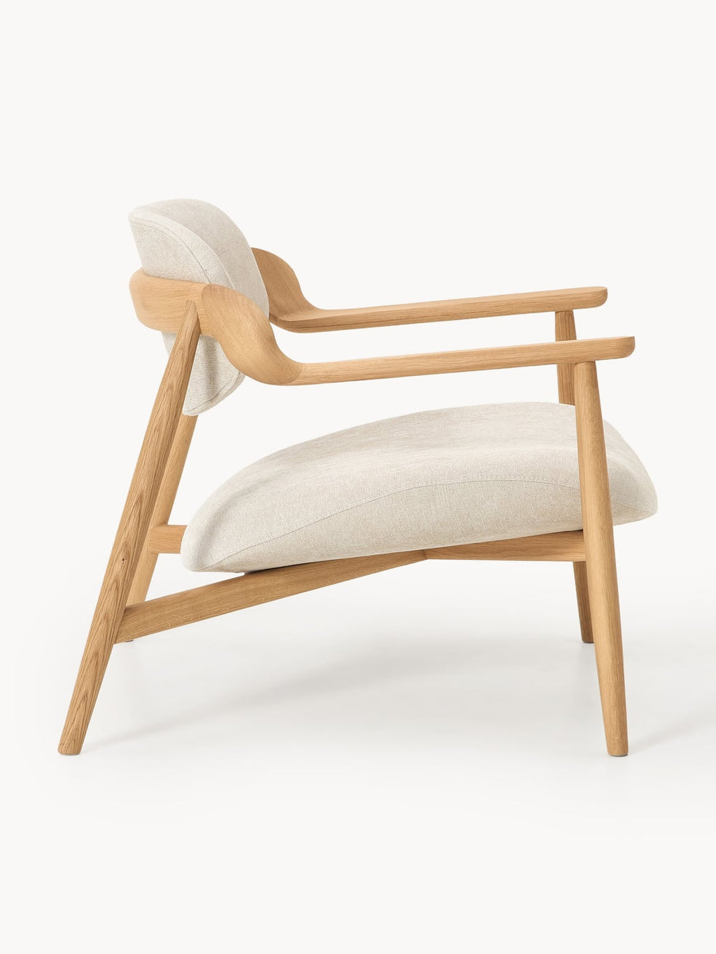Rae Oak-Lounge Chair — Blush