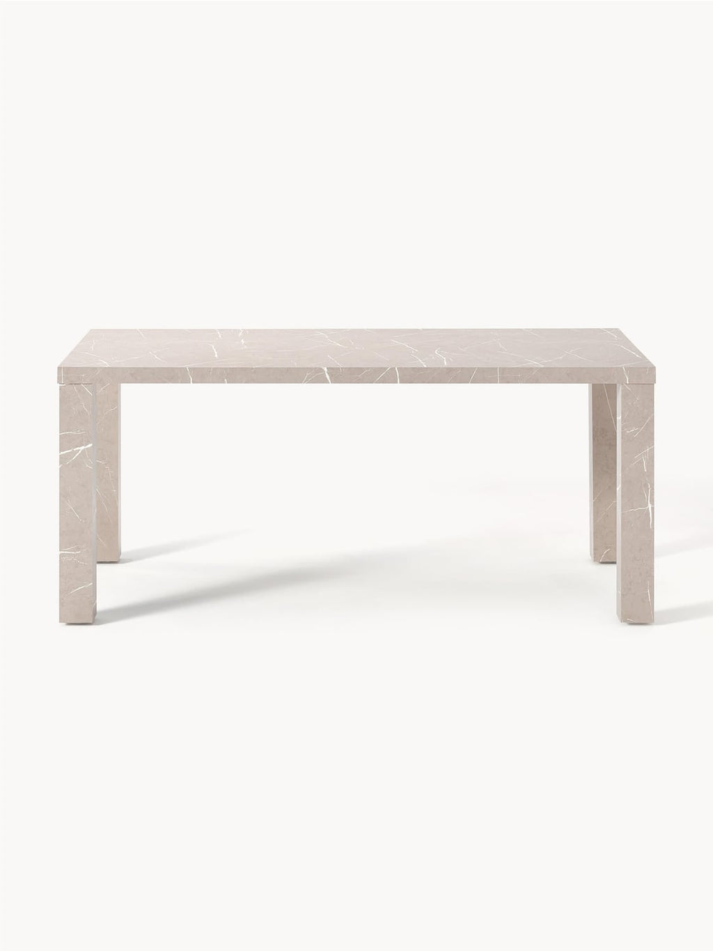 Carl Dining Table in Marble-Look, 180 x 90 cm — Off-White