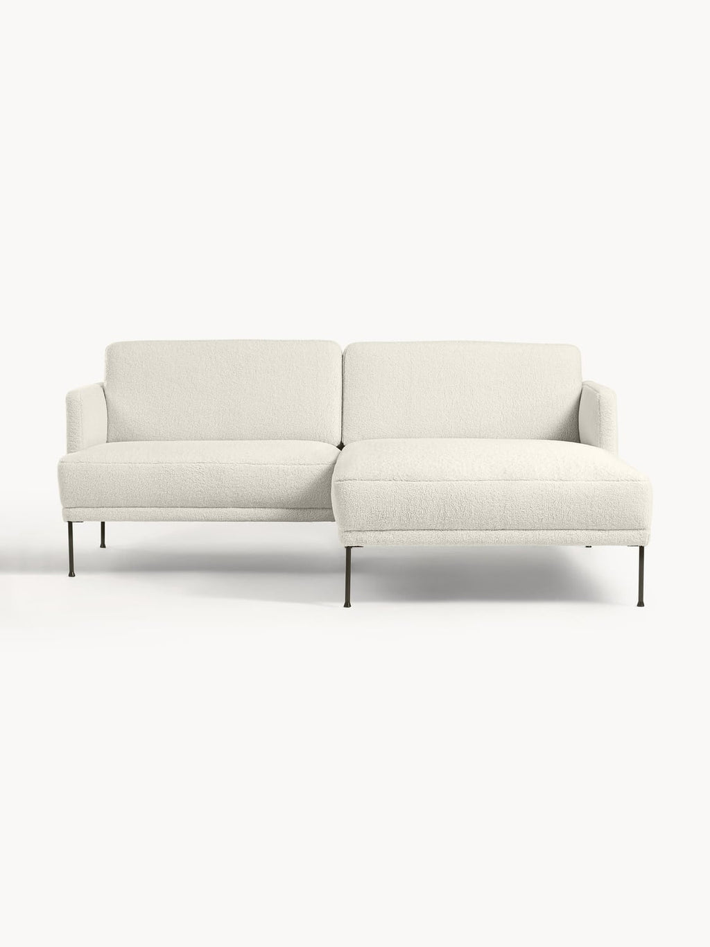 Fluente Small Corner Sofa in Teddy Fabric