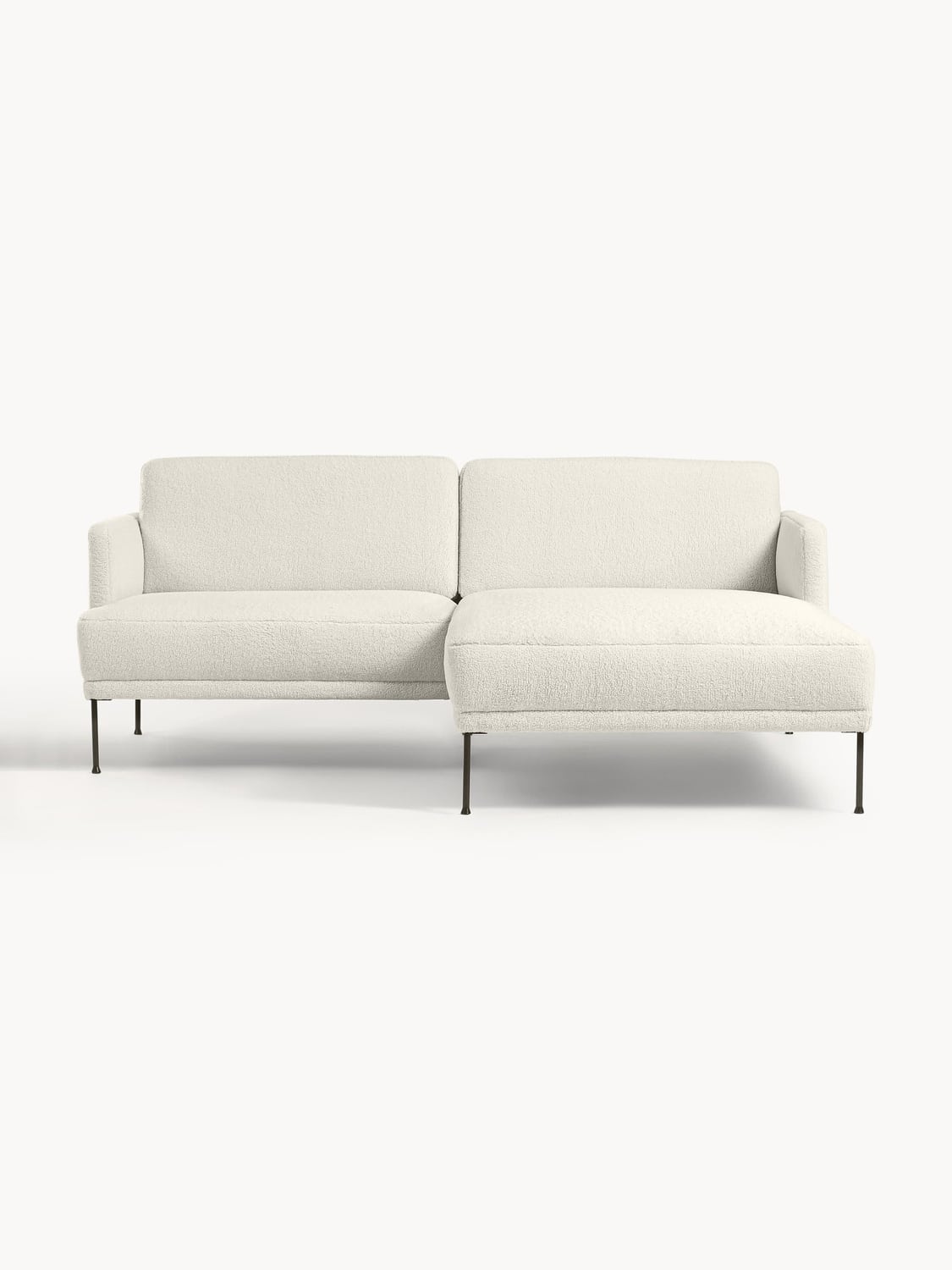 Fluente Small Corner Sofa in Teddy Fabric