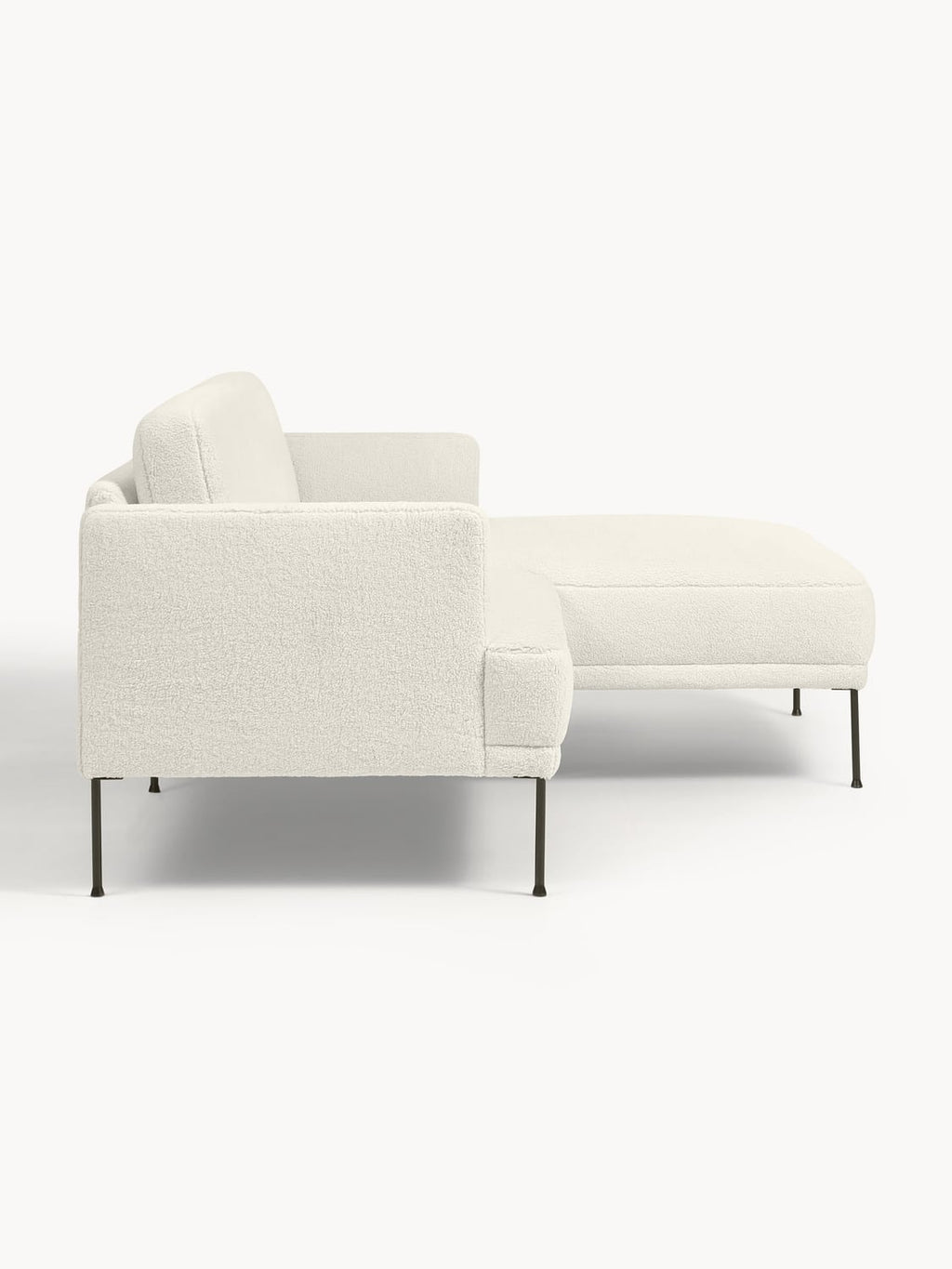 Fluente Small Corner Sofa in Teddy Fabric