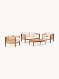 Bo Garden Lounge Set in Acacia, set of 4 — Beige
