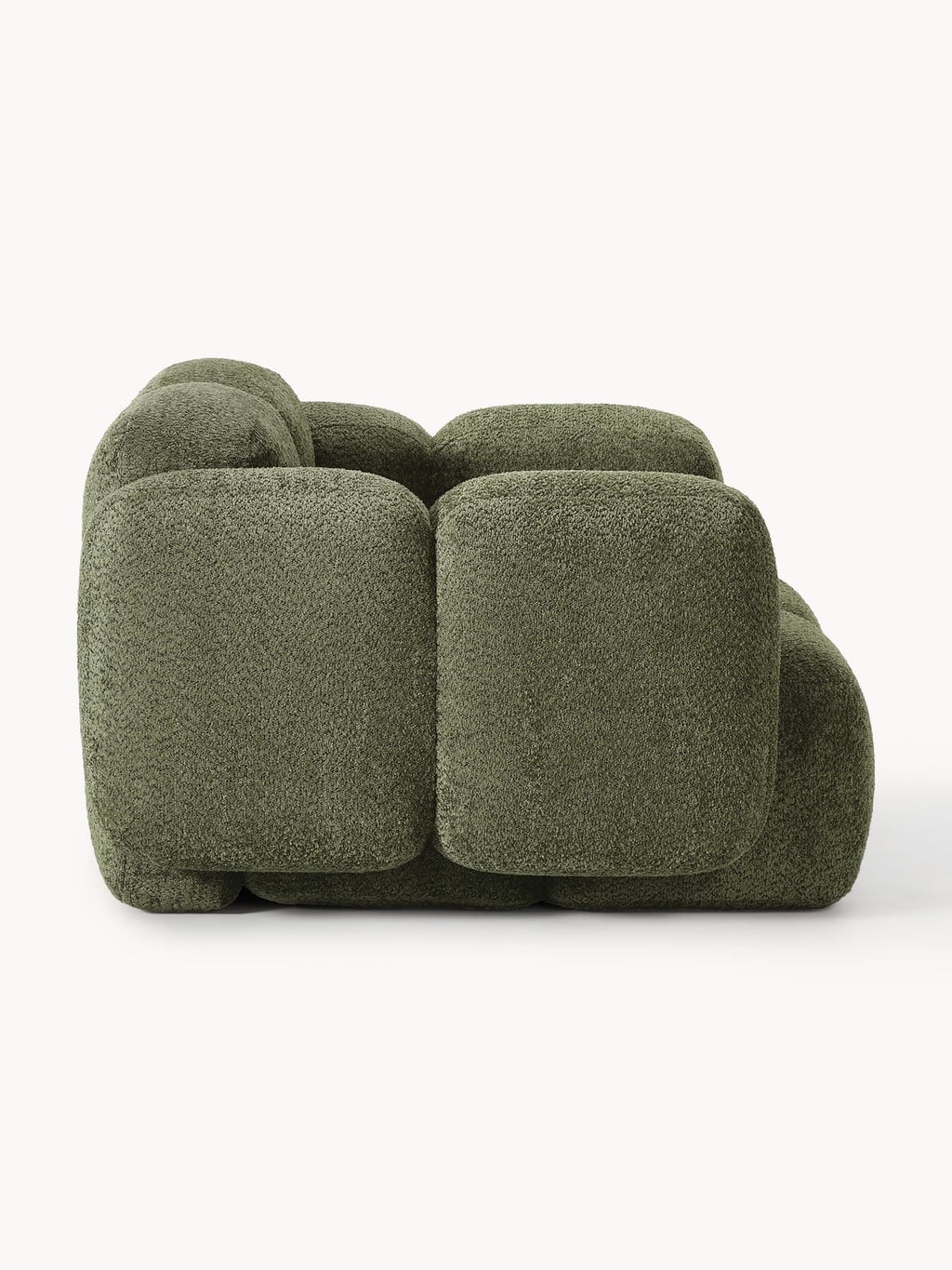 Tayla Lounge Chair in Teddy Bouclé — Green