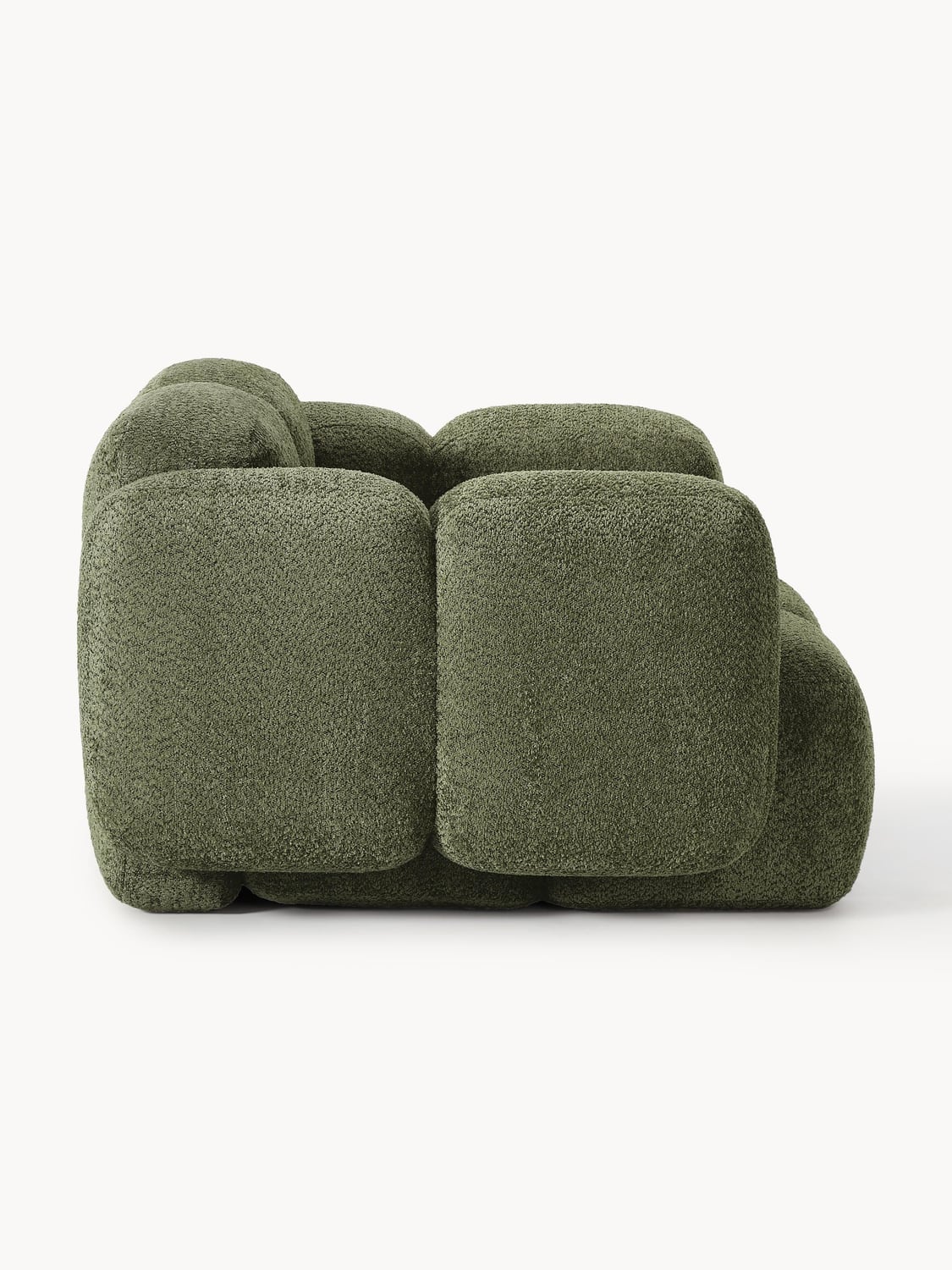 Tayla Lounge Chair in Teddy Bouclé — Green