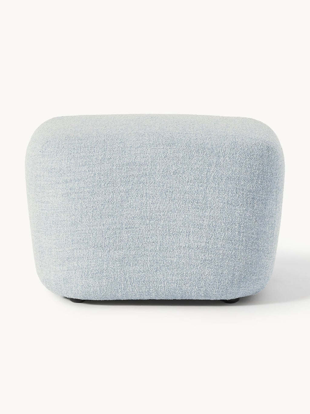 Wolke Sofa Ottoman in Bouclé — Light Blue