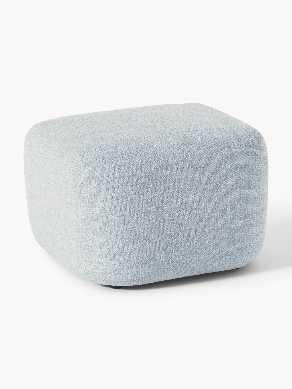 Wolke Sofa Ottoman in Bouclé — Light Blue