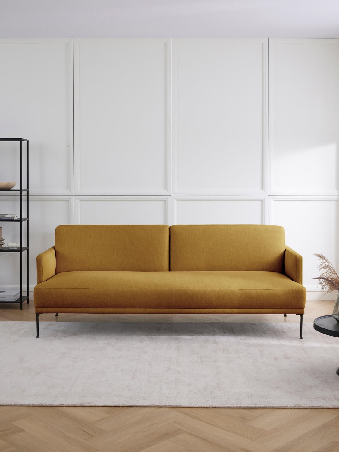 Fluente Sofa Bed (3-seater) — Mustard