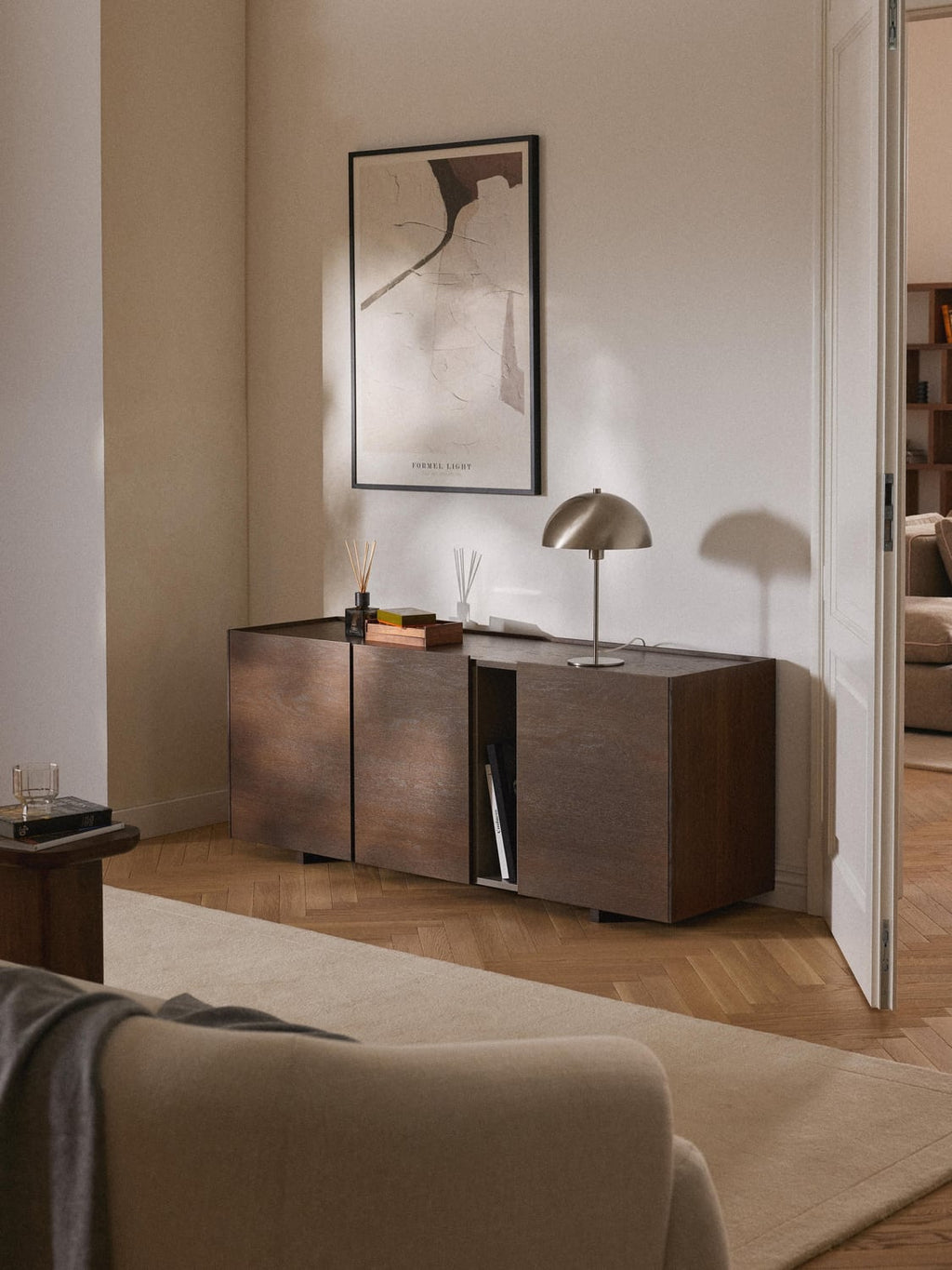 Larsen Wooden Sideboard — Chocolate