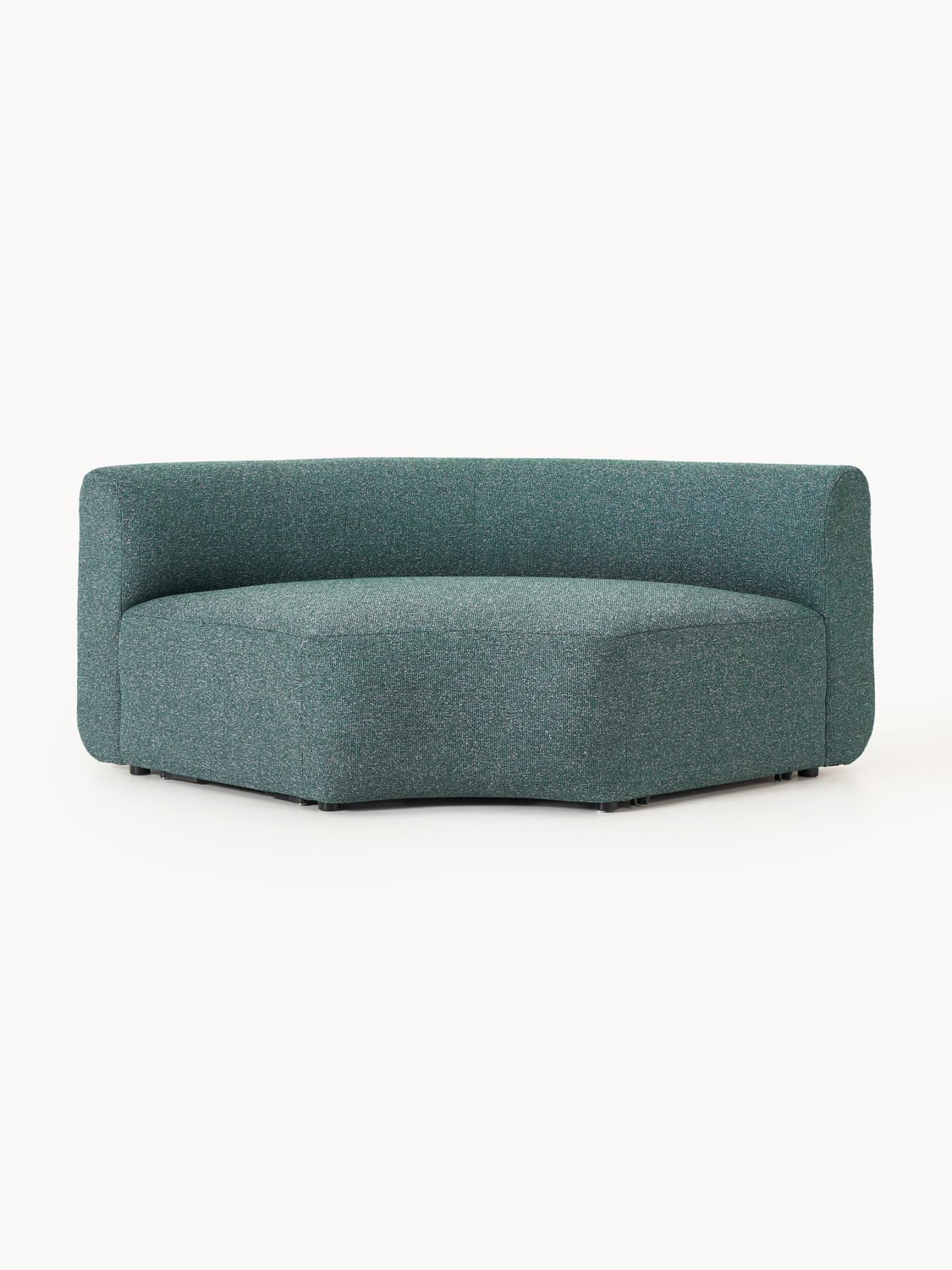 Sofia Round Bouclé Corner Module — Teal
