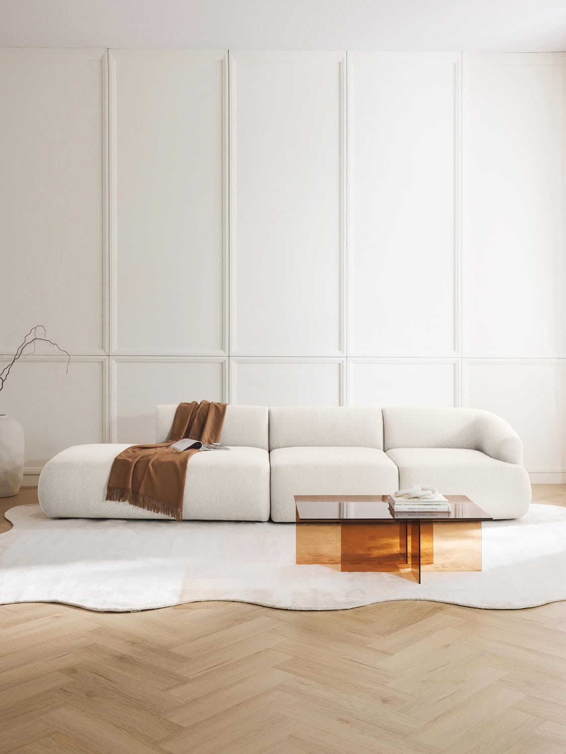 Sofia Modular Chaise (2-seater) — Off-White