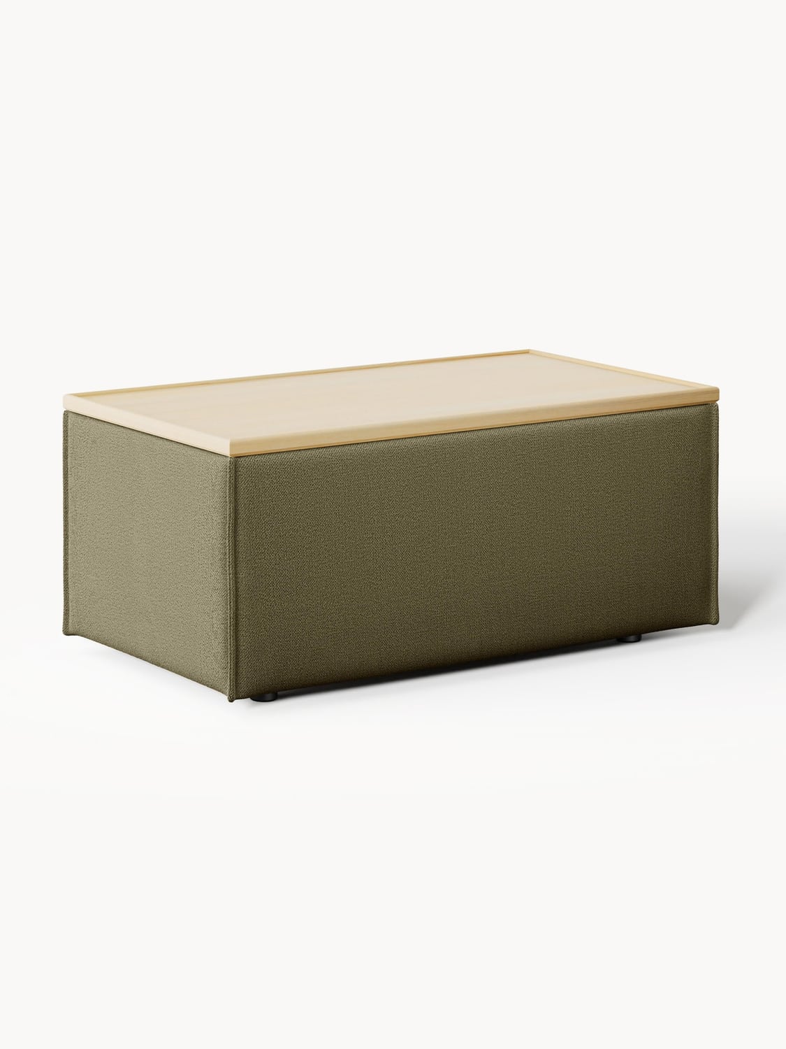 Lennon Sofa Ottoman with Storage — Khaki