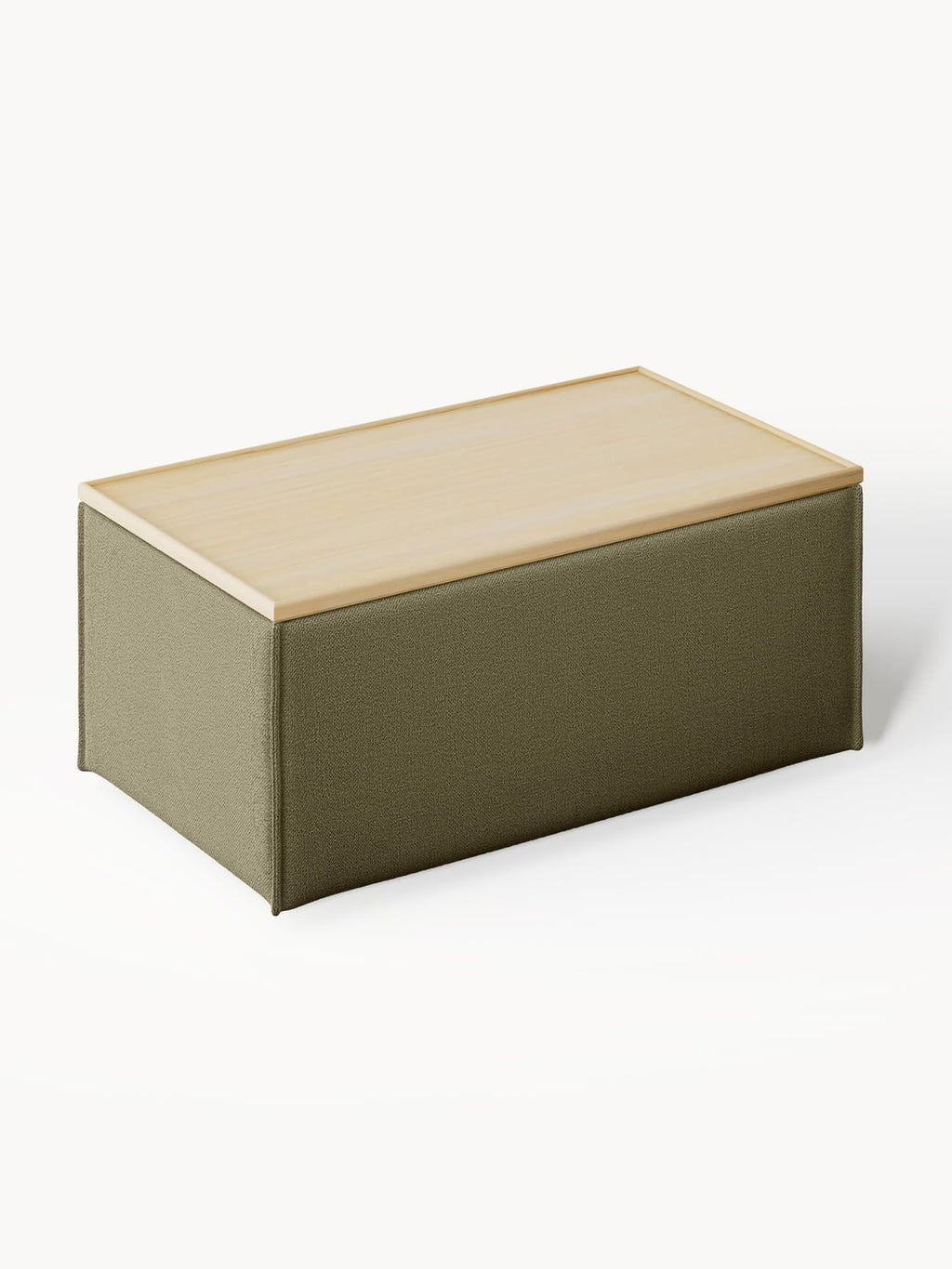 Lennon Sofa Ottoman with Storage — Khaki