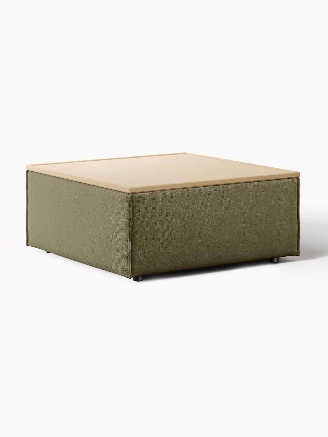 Lennon Sofa Ottoman with Storage — Moss Green