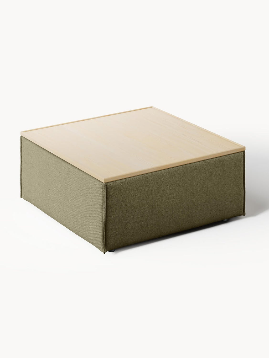 Lennon Sofa Ottoman with Storage — Moss Green