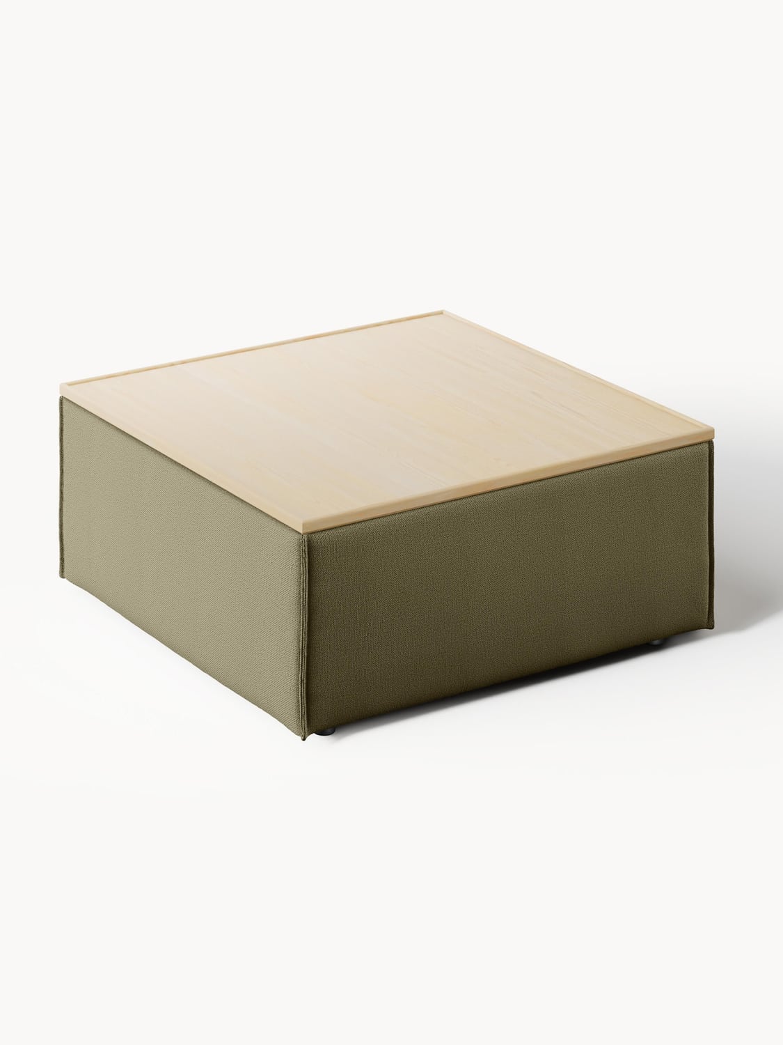 Lennon Sofa Ottoman with Storage — Moss Green