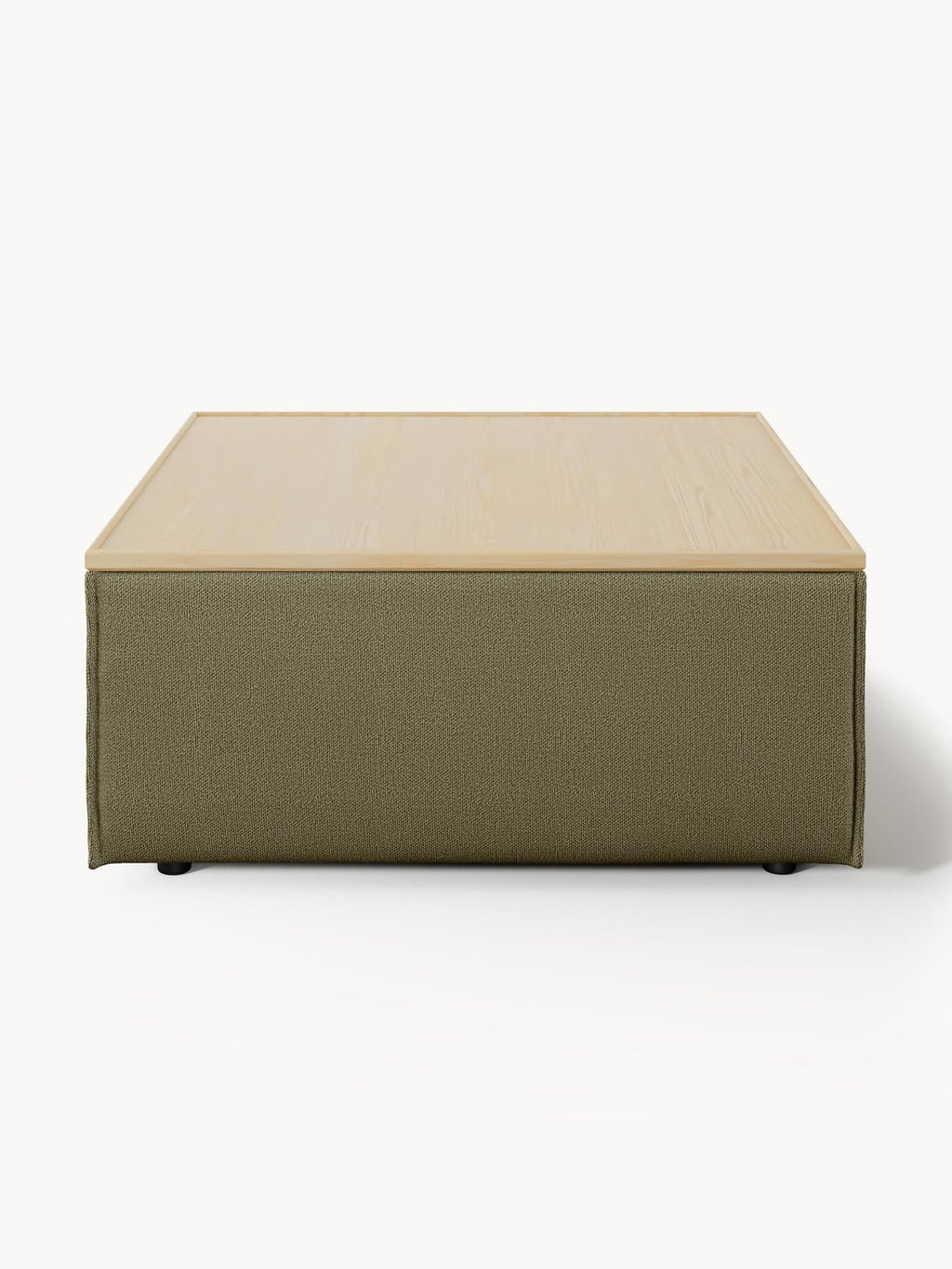 Lennon Sofa Ottoman with Storage — Moss Green