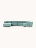 Anton Large Modular Bouclé Sofa with Ottoman (left/right) — Grey