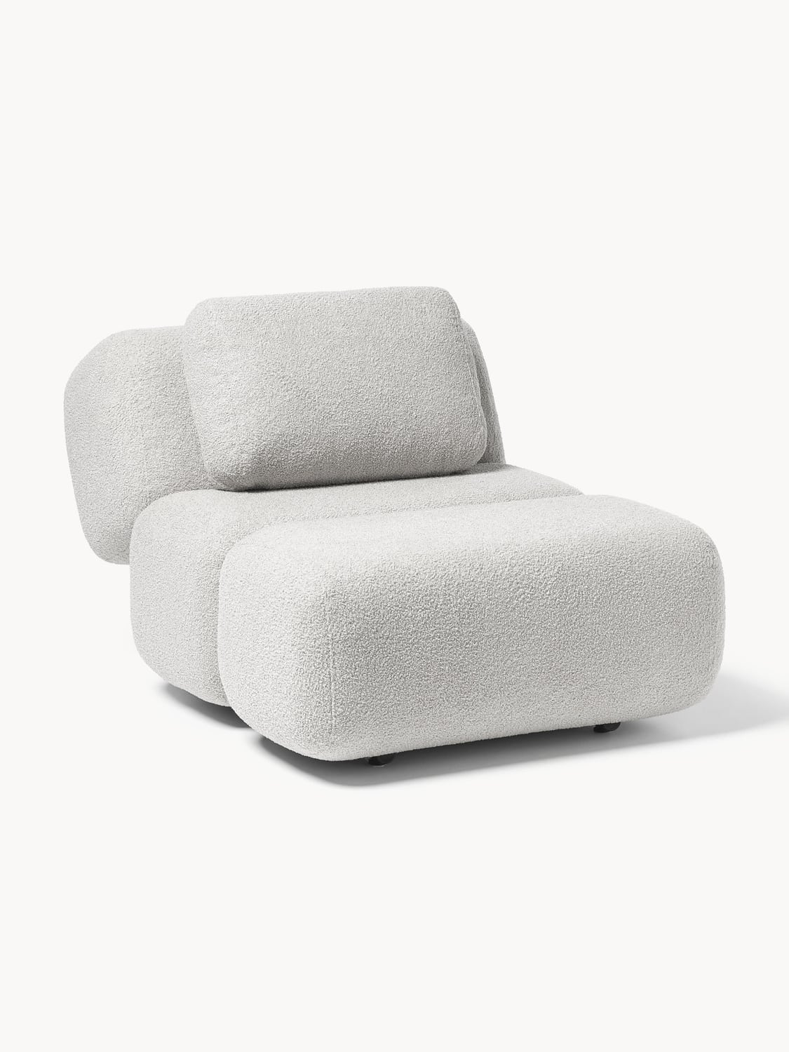 Caterpillar Teddy-Armchair — Light Grey