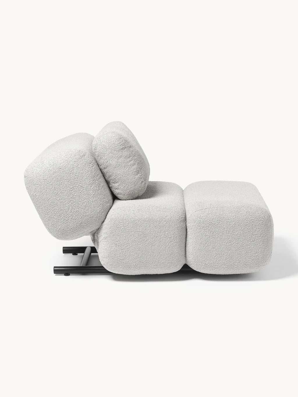 Caterpillar Teddy-Armchair — Light Grey