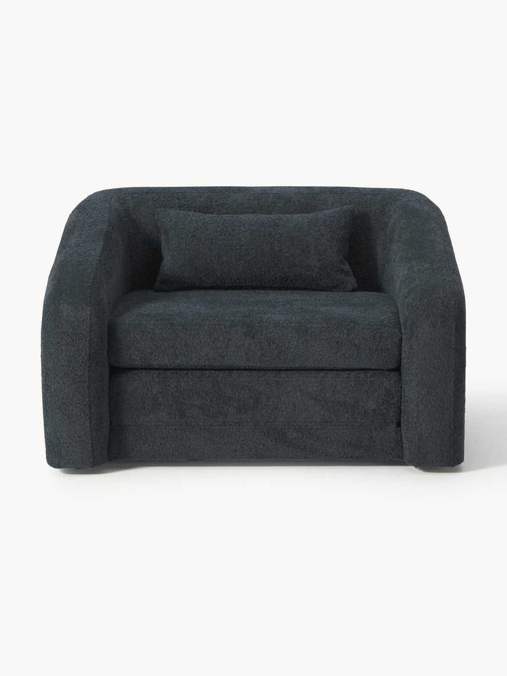 Eliot Sleeper Chair in Teddy Bouclé — Charcoal