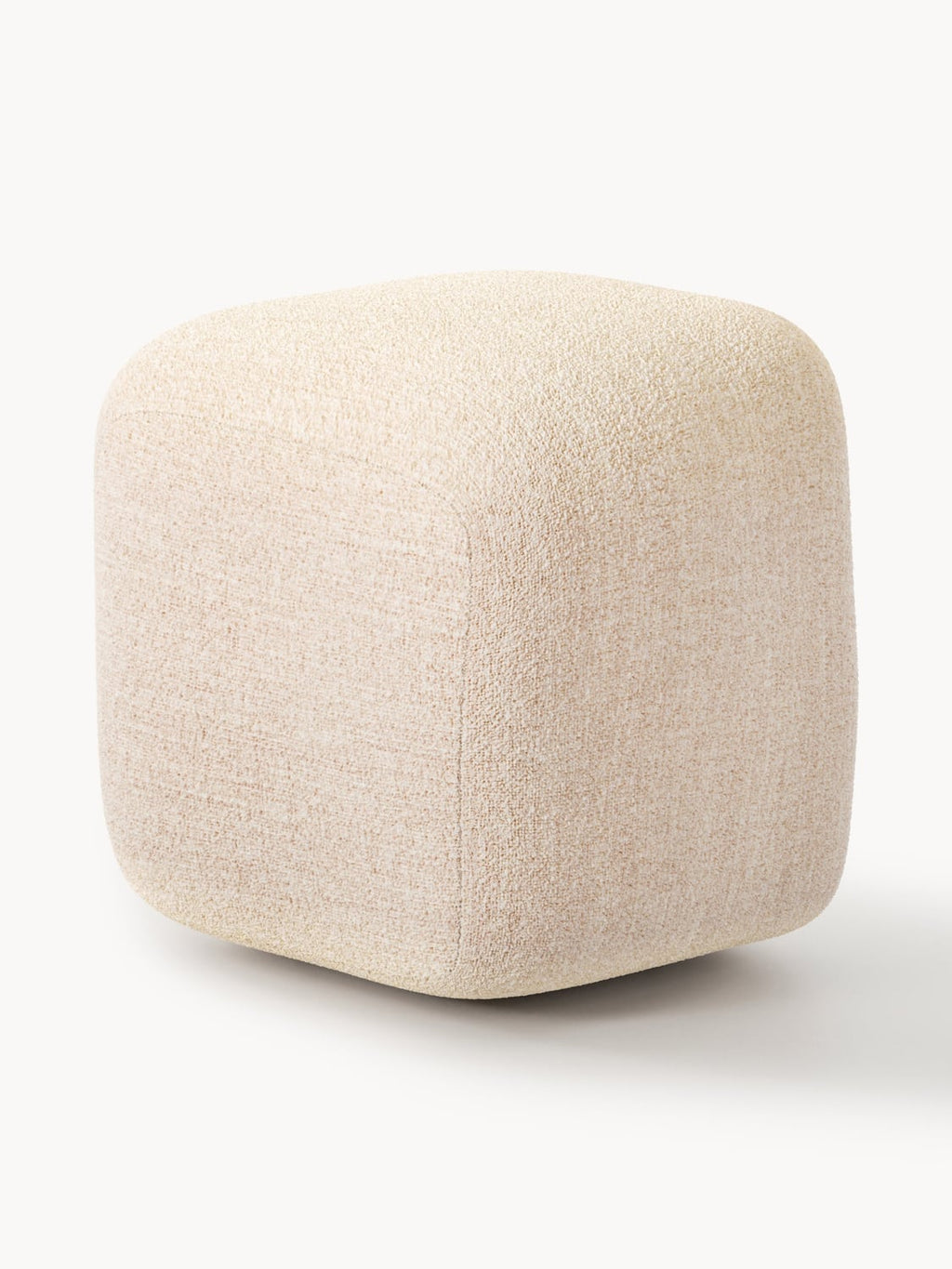 Wolke Tall Bouclé Sofa Ottoman — Blush