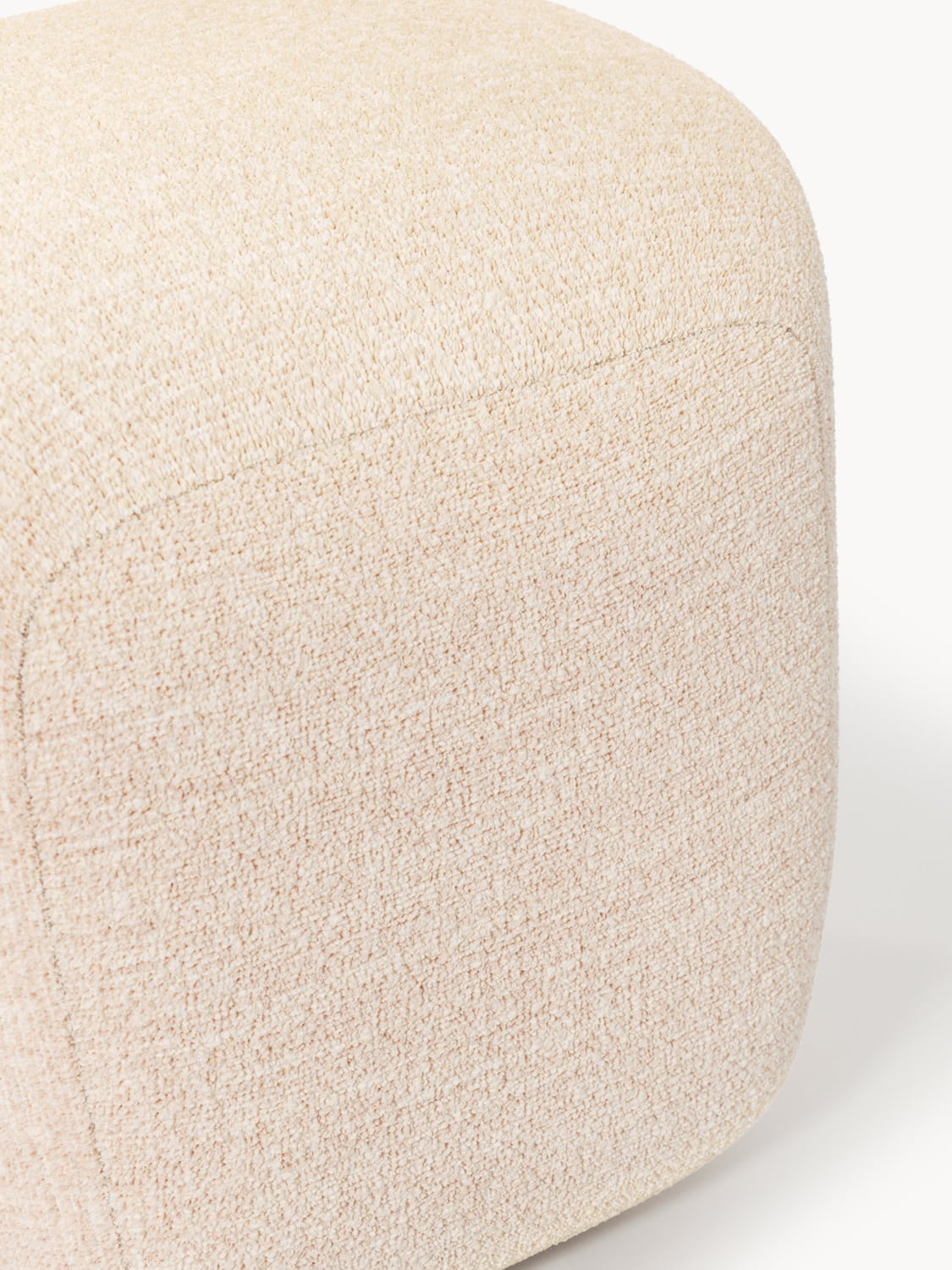 Wolke Tall Bouclé Sofa Ottoman — Blush