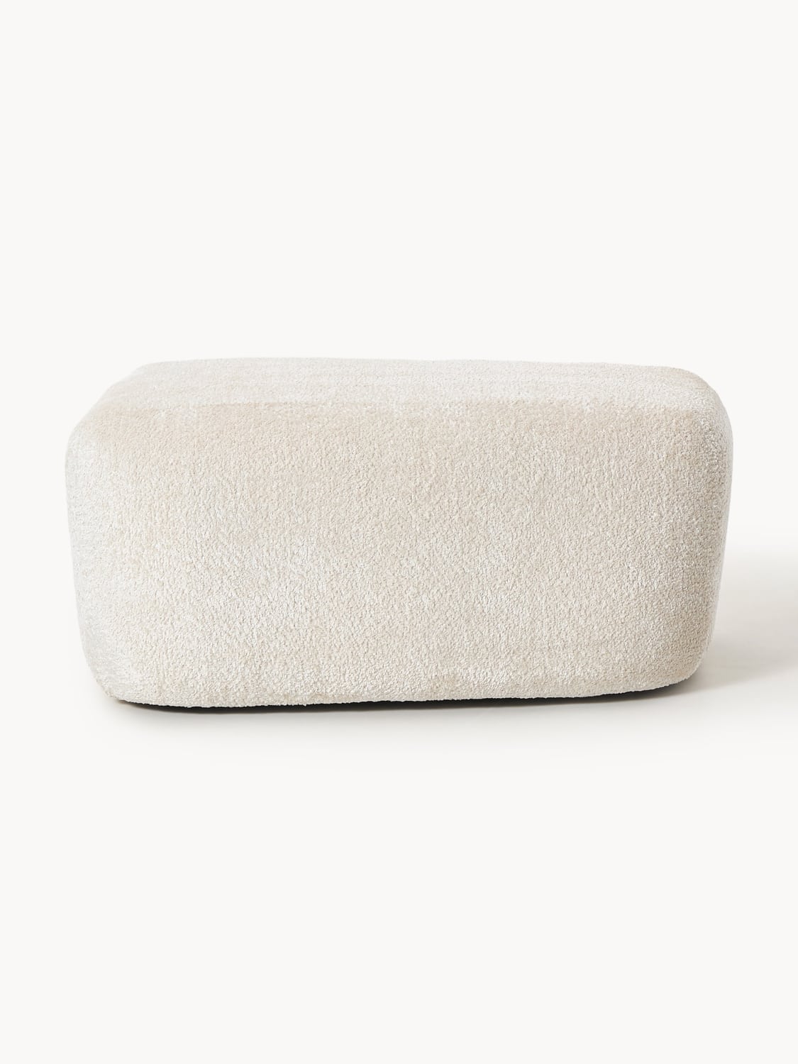 Wolke Large Sofa Ottoman in Teddy Bouclé — Off-White