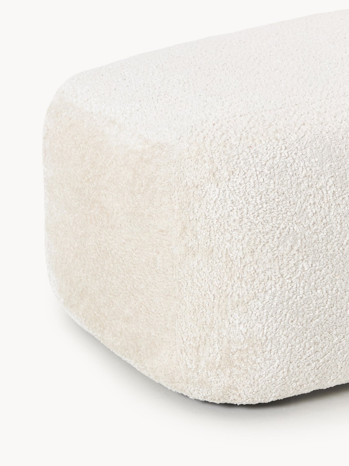 Wolke Large Sofa Ottoman in Teddy Bouclé — Off-White