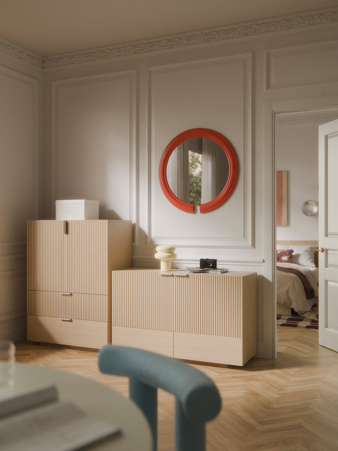 Sato Wooden Sideboard — Taupe