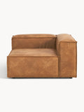 Lennon Corner Module in Leather — Caramel