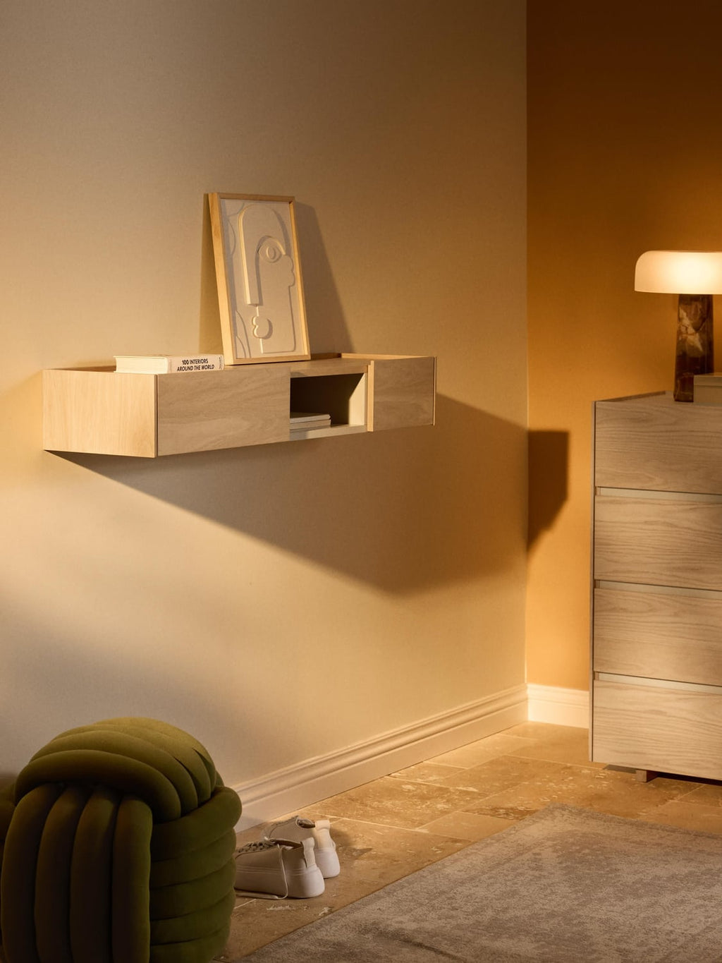 Larsen Wooden Wall Console — Oatmeal